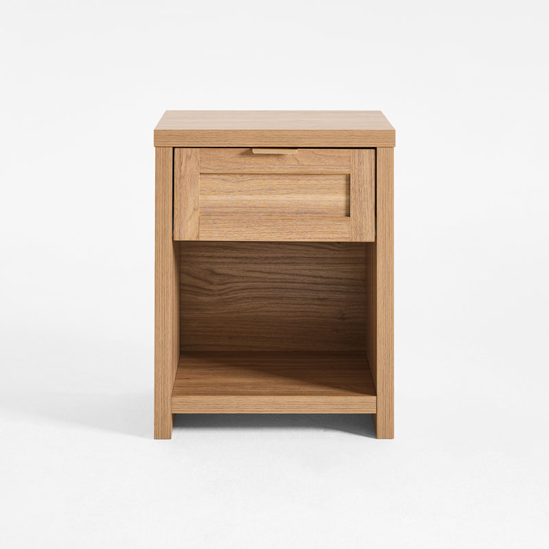43cm W Bedside Table, Natural Oak