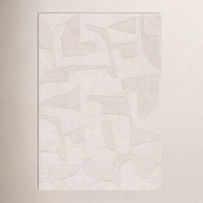 Sarya Ivory Hand-Woven Abstract Rug