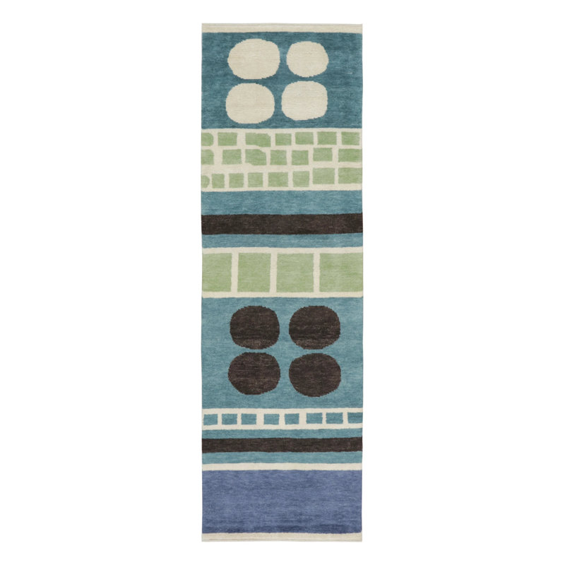 Hand Knotted Wool Geometric Area Rug