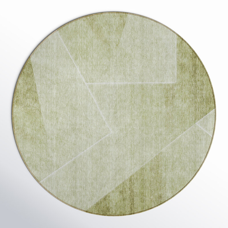  Tapis d'entrée antidérapant Malchow, Rond 8 pi
