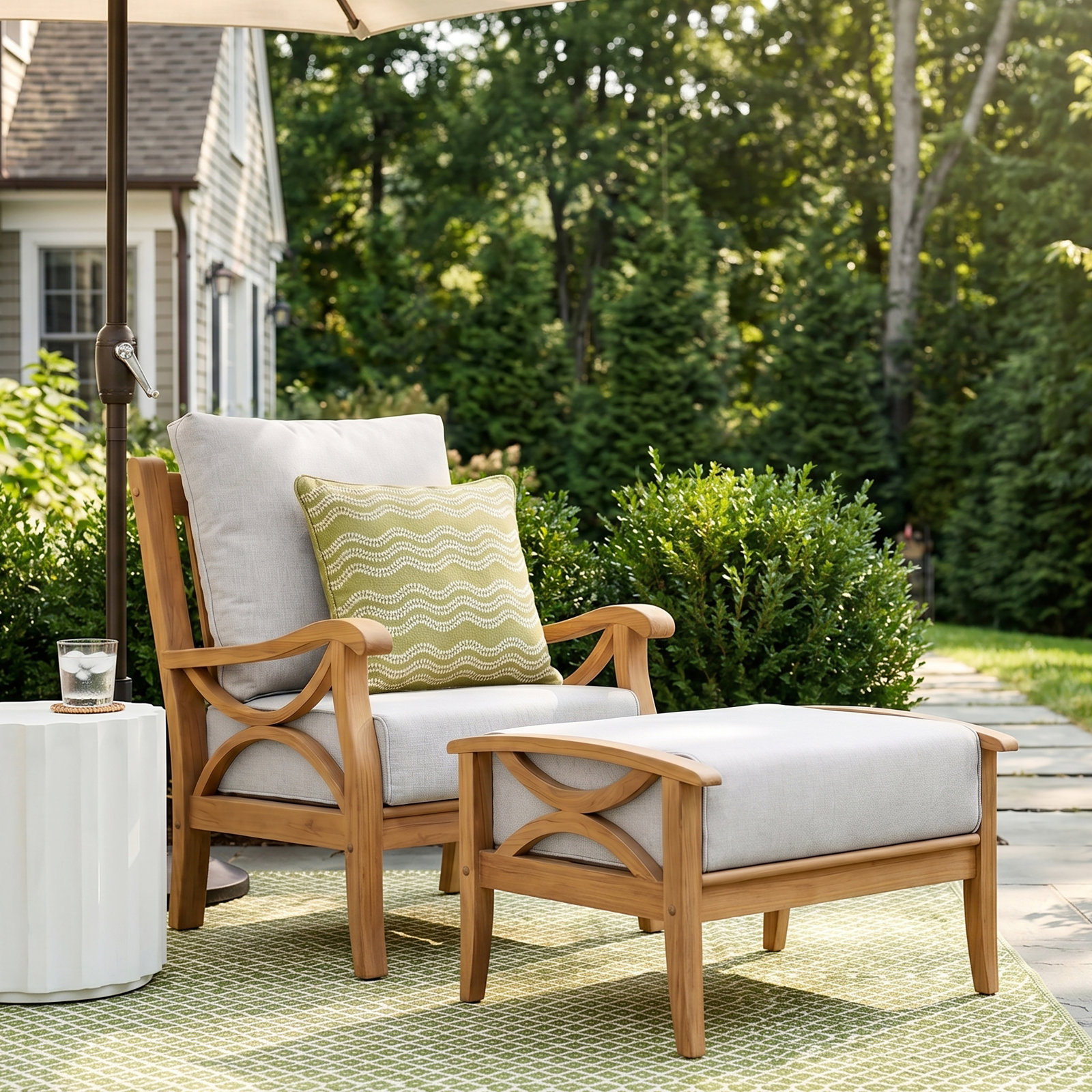 Brunswick 1-Person Patio Seating Group, Beige