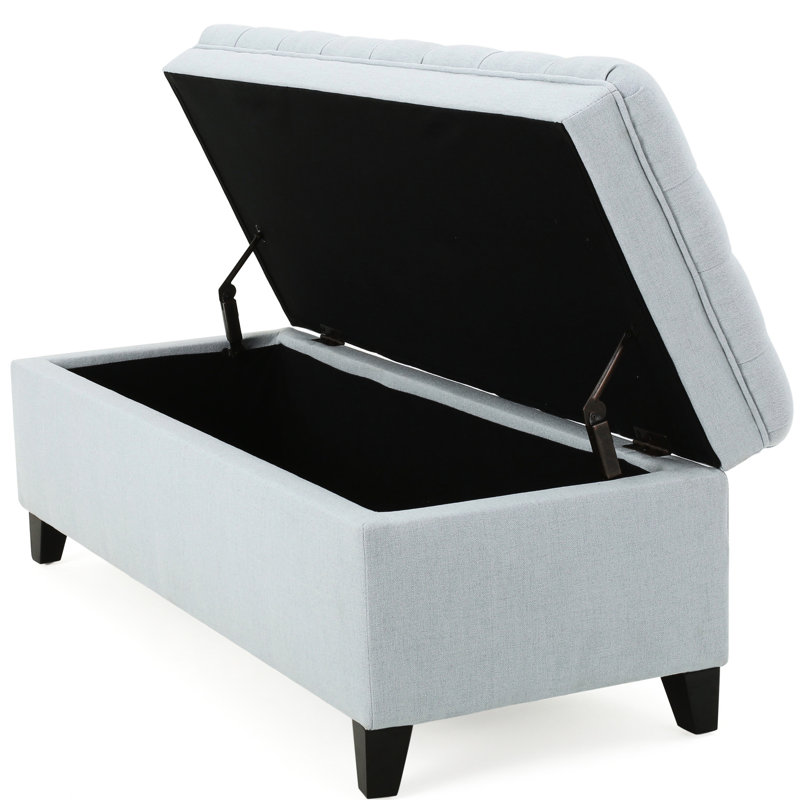 Siège de rangement bleu - Fauteuil en tissu confortable 49,68 x P 19,92 x l 18,30h, Bleu clair