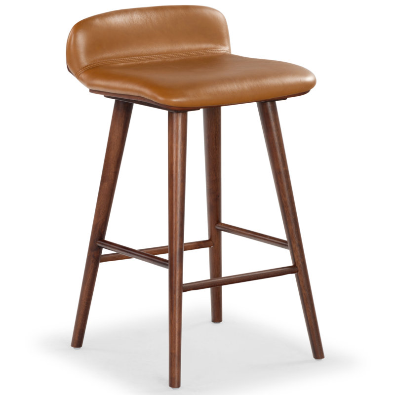 Vanya Barstool, Short Stool - 28", Brown