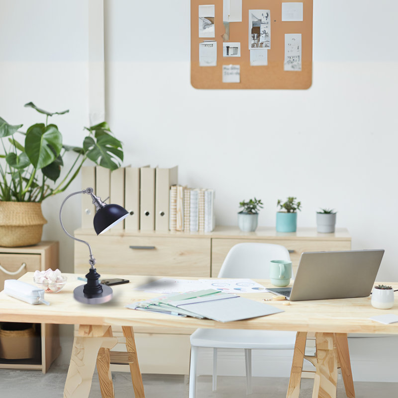 Lampe de bureau noire 22 "h