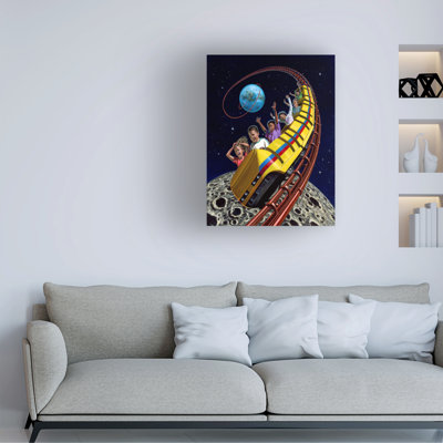 «Roller Coaster Kids», impression sur toile tendue