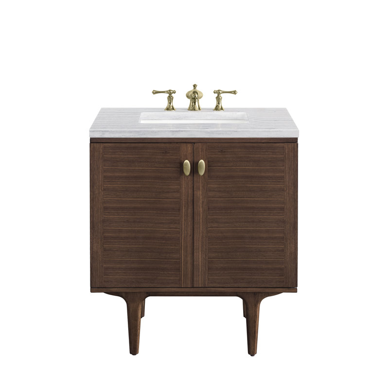Amberly 30'' W Single Vanity, Victorian Silver, 8" Widespread, 30"