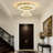 Eulean 31.5" Modern Dimmable 3 Tiered LED Flush Mount Crystal Chandelier