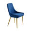 Ensemble de 2 chaises de salle à manger en tissu, rembourrées sans accoudoirs, aspect classique et acier inoxydable-1877415903