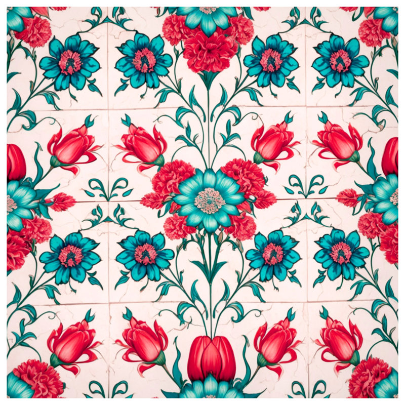 Tapis de bain Floral, L 24 po x L 17 po