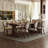 Nut-brown Rectangular Solid Wood Dining Table-1665755893