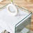 Simple and Elegant Bedside Table with Drawers, Featuring MDF Sticker Board and Transparent Tempered Glass, Ideal for Storage and Various Scenarios.