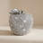 Shiny Diamond Ceramic Apple Sculpture Silver Crystal Tabletop Accent