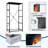 4 Drawer Dresser for Bedroom, Narrow Chest of Drawers, Wooden Top and Study Iron Frame 18"x37.5"-(WxH)