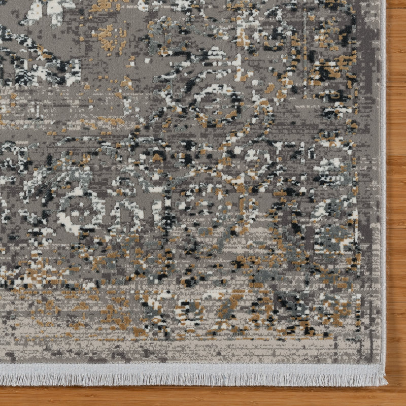 Tapis d'intérieur multicolore Laiklee Castal, Rectangle 5 pi 3 po x 7 pi 5 po
