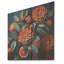 Zinnias orange sur fond orange - Zinnias sur bois-1892317715