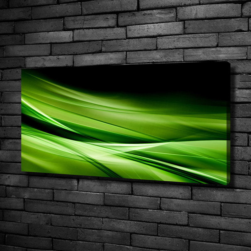 Green Waves Background - Wrapped Canvas Print