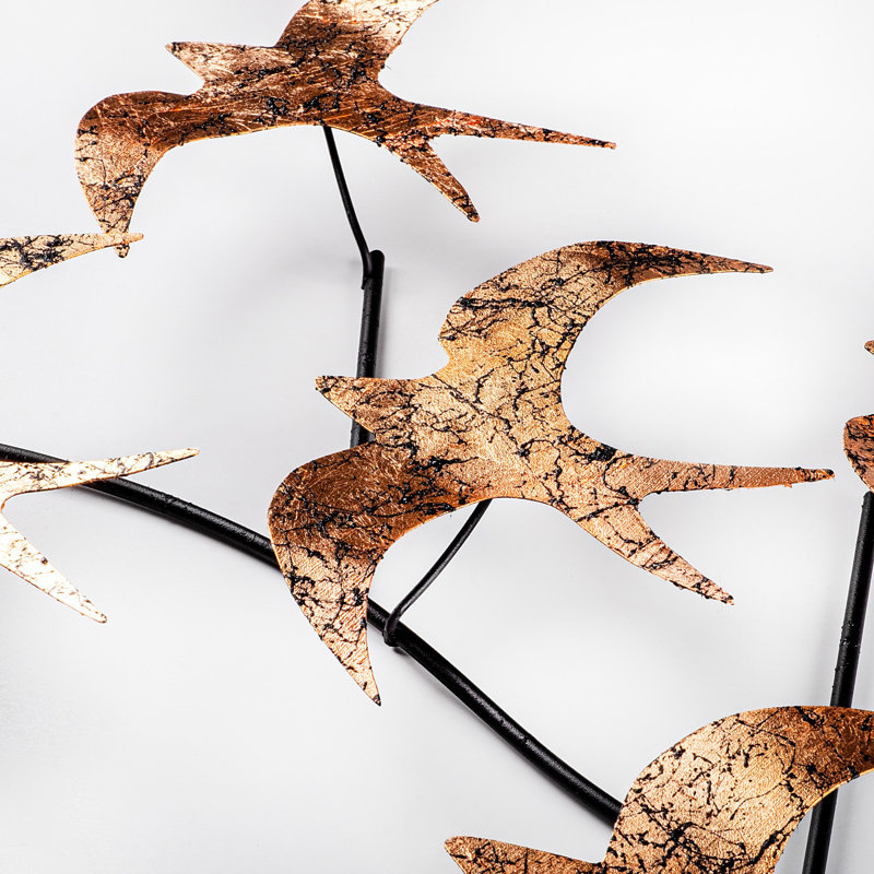 Nykeemah Hand-Painted Decorative Metal Wall Accessory, 27.2 x 16.1 x 2.8 inches | 100% Metal Construction, Thickness: 0.06 inches | Unique Color Variations, Easy Wall Hanging Design | Perfect for Home Decor & Art Displays