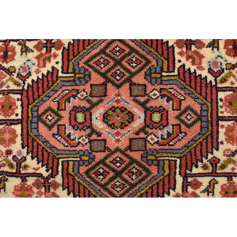 Tapis de couloir rouge en laine 2 pi 9 po x 9 pi 10 po Devanti