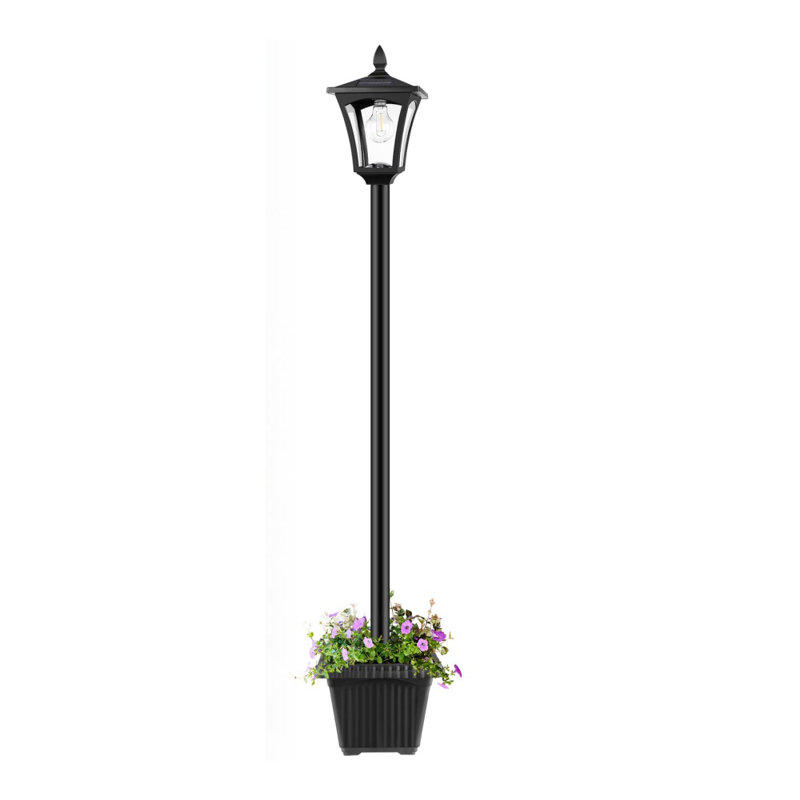 Éclairage solaire extérieur 72 po avec jardinière