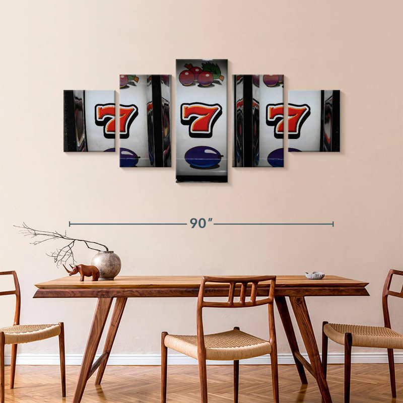 'Winning Slot Machine Display, 42" H x 92" W