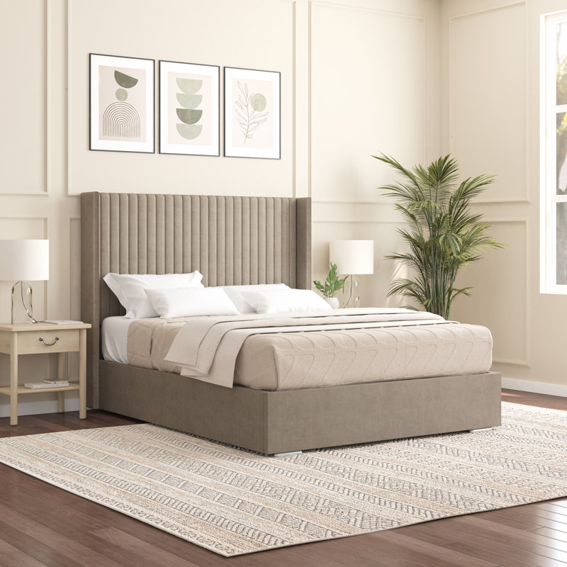 Shelton Upholstered Bed Frame, Single (3'), Coffee