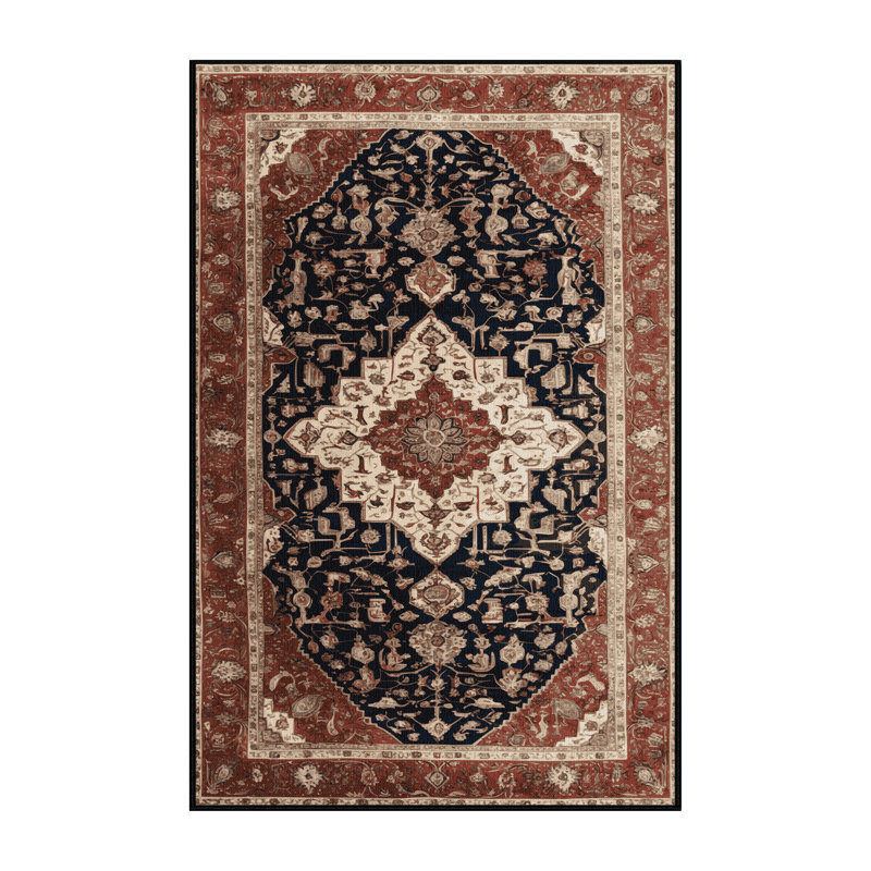 Tapis brun lavable à la machine, Rectangle de 5 pi x 8 pi