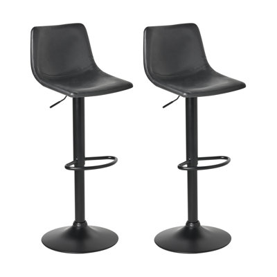 Swivel Upholstered Adjustable Height Counter Stool with Metal Frame
