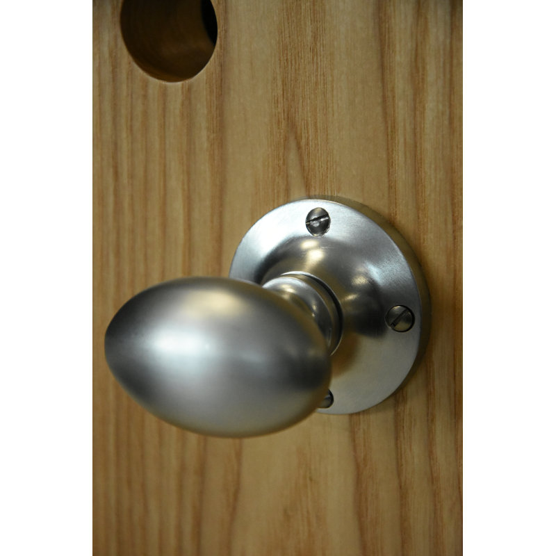 Campbell Double Dummy Door Knob, Satin Chrome