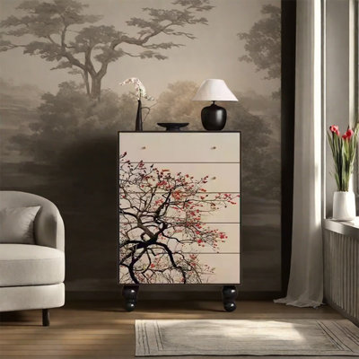 Armoire avec 5 tiroirs pour le rangement organisé