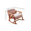 Fauteuil à oreilles en velours luxueux, rose, 26,4 x 29,5 x 33,5 pouces | Revêtement 100% velours, pieds en bois | Parfait pour le salon et la chambre à coucher, confort élégant avec siège d'une hauteur de 20,1 pouces, oreiller non inclus-1571254733