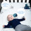 JumpOff Jo - Paquet de 2 draps-housses pour lit de bébé, drap de lit de bébé 100% coton super doux et respirant pour matelas de lit de bébé standard et lits pour tout-petits, 28 po x 52 po - Galaxy et maman ours