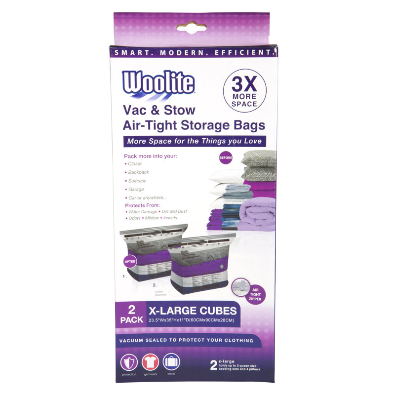 Sacs de rangement serrés à l’air vac & rang Woolite
