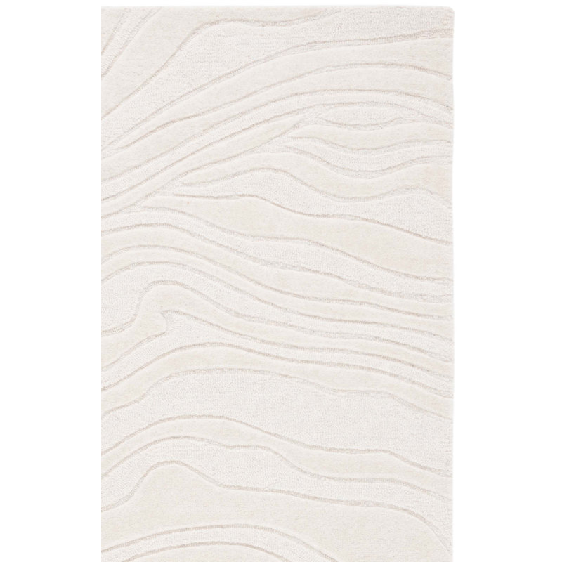 Rodeo Drive Hand Tufted Wool/Cotton Abstract Rug in Ivory, Rectangle 5" x 8"