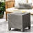 Accent Table - 18.51" H Cube Side Table, Black Pe And Iron, Assembly- W Attractive No Assembly-1558249576
