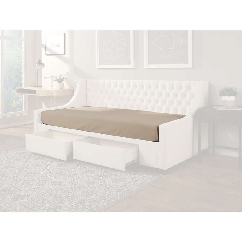 Housse de protection pour matelas Aron, Ivoire