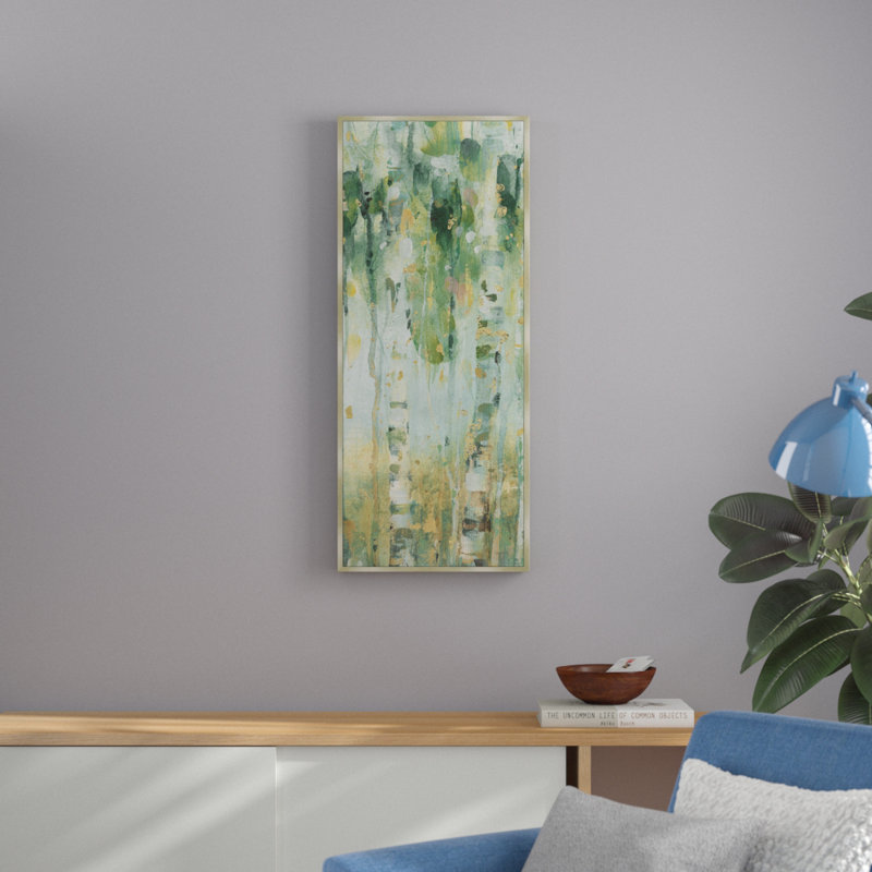 « the forest iv », reproduction sur toile encadrée en vert/bleu