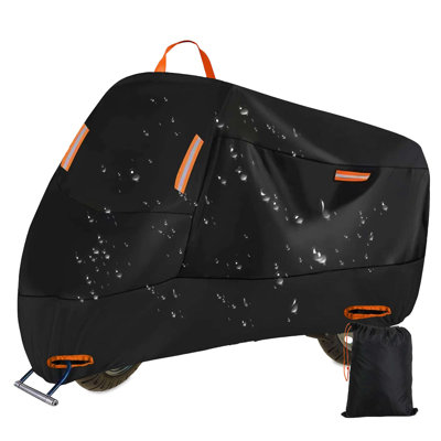 300D Motorcycle Cover Outdoor Waterproof Heavy Duty Universal Fit Motorcycle Cover with Storage Bag