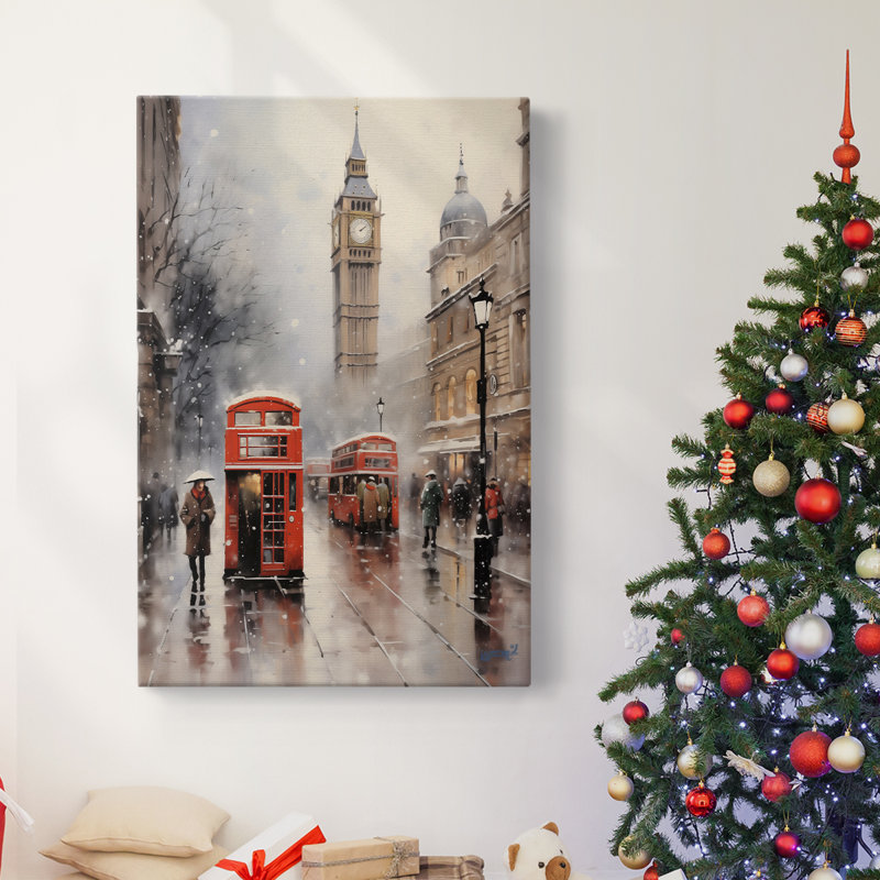 Art des Fêtes de Noël - Toile tendue avec châssis DLXI, H 18 po x l 12 po