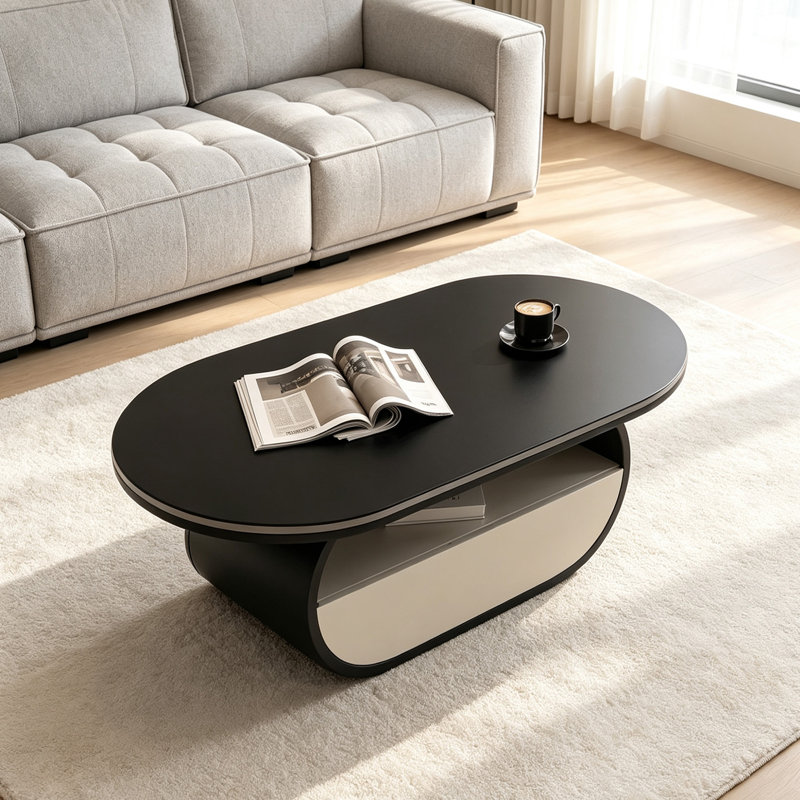 Howarth, H 15,74 po x l 39,37 po x P 21,65 po, Plateau noir / base noire / blanche