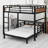 Metal Separable Bunk Beds With Raised Security Fence-568429677