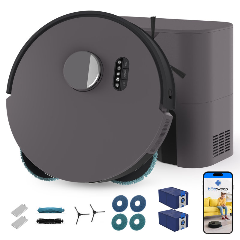 Dustin Combo Robot Vacuum & Mop, With Dualscrub Spin Mops, 8000 Pa Suction, 100-Day Auto-Empty Dock, And Odor Filtration Dust Bags