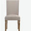 Chaise parsons crème et chêne patiné à dossier serré (ensemble de 2)
