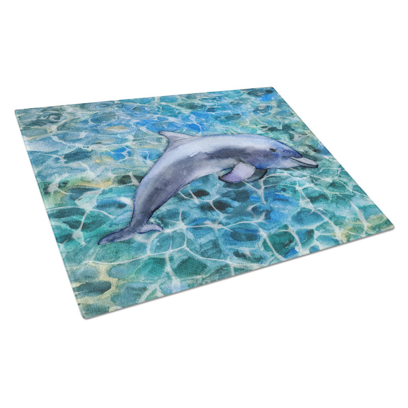 Planche à découper pour dauphins en verre à trésors caroline Under Water