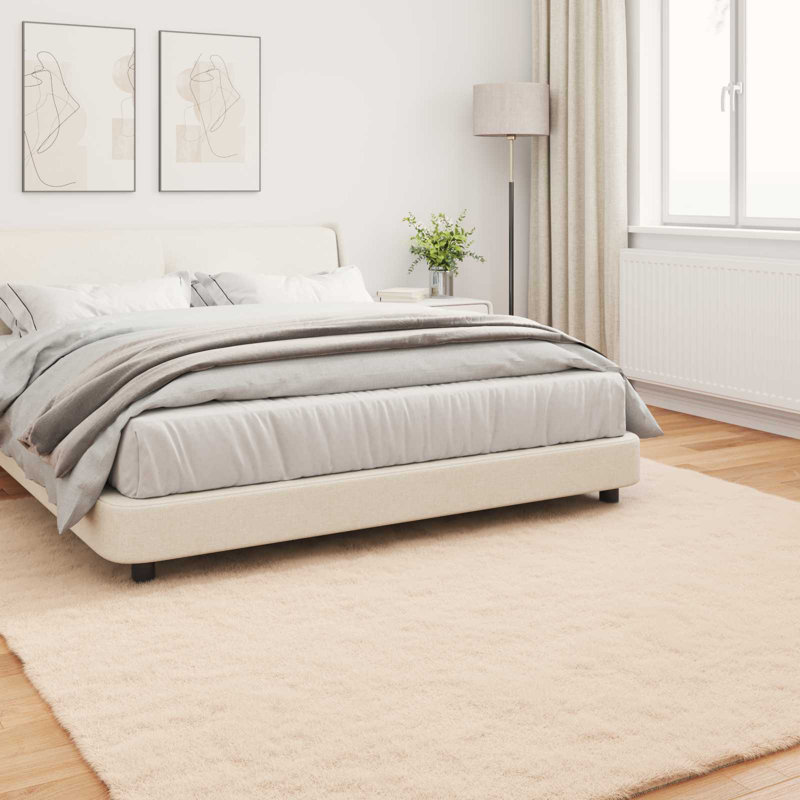  Faux Rabbit Fur Rug Olite Polyester, Square 200 cm, Taupe
