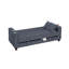 Canapé-lit Lucy avec ports USB, 2 coussins, velours côtelé gris, porte-gobelets-117559281