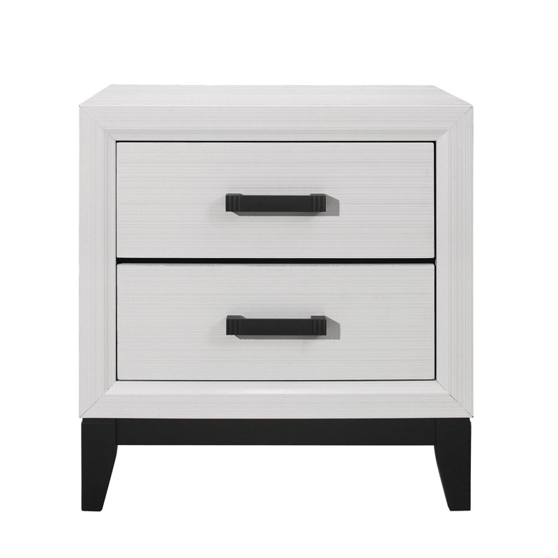 Table de chevet blanche Mirage, Blanc