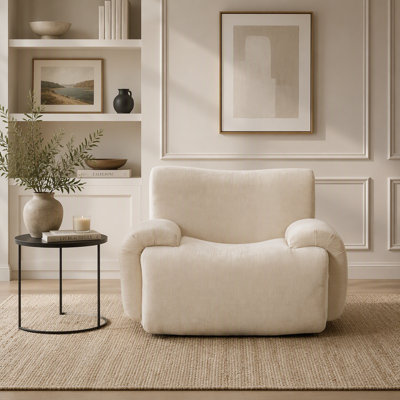 Fauteuil d'appoint 43 po à rayures verticales et à rayures verticales avec siège profond 43 po