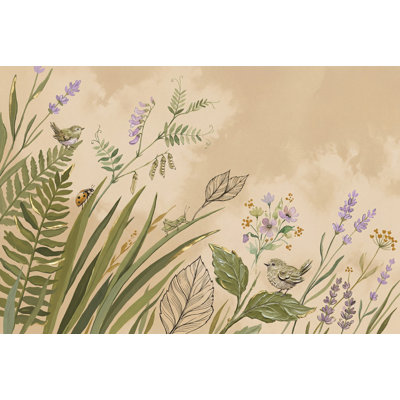 Papier peint floral aquarelle