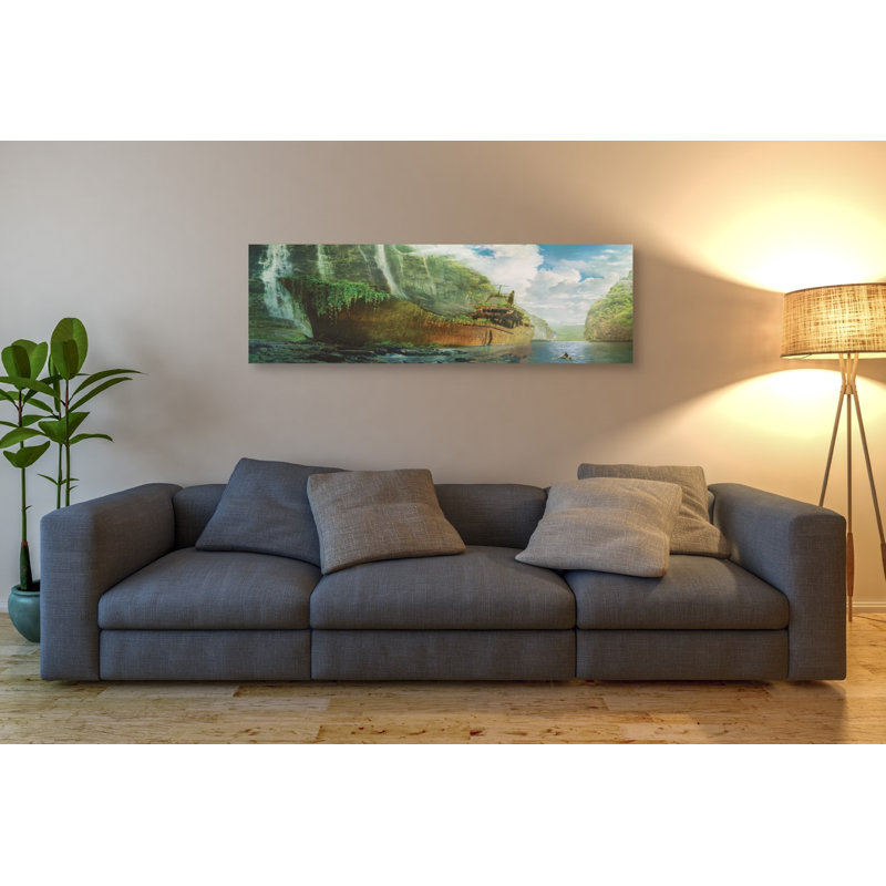 « shipwreck », reproduction sur toile, H 20 po x l 40 po x P 1,25 po