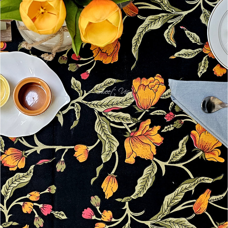 Nappe Grinnell, Noir / ambre, Rond 90 po